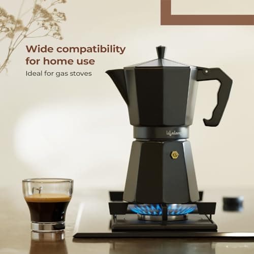 Lifelong Moka Pot 300ml Coffee Maker | 6 Cup Stovetop & Induction Espresso Maker | Coffee Maker for Home | South Indian Kaapi Maker | For Ground Coffee, Coffee Beans & Pepper | Cool Touch Handle 5