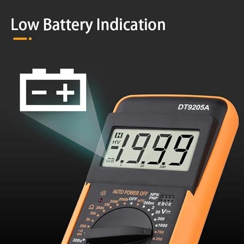 SIGMA DT 9205 Digital Multimeter with LCD Display – Voltage, Current, Resistance & Continuity Tester – Portable & Accurate Measuring Tool 4