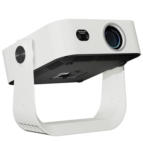 WZATCO Yuva Bolt, Fully Automatic, Smart Home Projector, Native 1080P, Sealed Optical Engine, HDMI ARC, Bluetooth Voice Remote, Screen Mirroring, 11000 Lumens, Portable Room Cinema, White