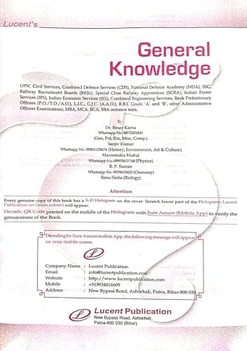 Lucent's General Knowledge 2025 | 15th Revised Edition | English Medium | For UPSC, SSC, NDA, CDS, Banking, Railways, Defence & All Competitive Exams 3