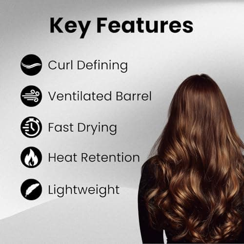 Midazzle Hot Curl Brush for Hair Styling, Blow Dry Tool for Curls, Volume & Waves, Anti Frizz Smoothing, Professional Salon & Home Grooming Accessory, Small Size (India's Fastest Growing Brand) (MIHB0 4