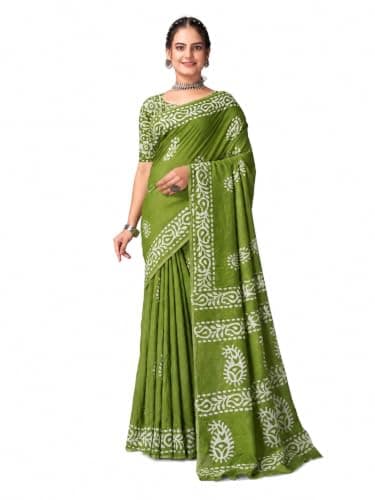 Women’s Printed Saree with Blouse Piece, Lightweight Ethnic Wear, Traditional and Festive Indian Outfit, Soft Fabric, Elegant Daily Wear Saree 3