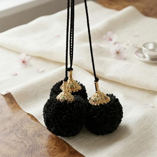 VAMA FASHIONS Traditional Savaram Kuchulu Wedding Jada Gantalu Bridal Black Hair Decoration Jadai Gondalu Bharatanatyam Kuchipudi Kunjalam Jada Kuppulu For Women 4