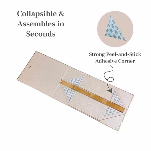 Boxotica Golden Floral Small Gift Box – Foldable Rigid Hamper with Ribbon & Greeting Card, Reusable Keepsake Box for Dry Fruits, Weddings, Birthdays, Housewarming Return Gifts, Thambulam & Vratham Kit 3