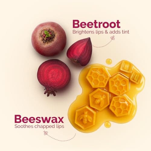 Mamaearth Beetroot Tinted 100% Natural Lip Balm with Beetroot & Beeswax for 12h Moisturized Lips - 2 g | 100% Natural Formula which Provides 12H Moisturization* | Free From Harmful Chemicals & Made Sa 5