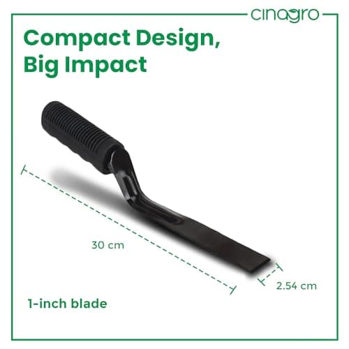 Cinagro Gardening Khurpi 1-inch Metal Blade, Tools for Soil Tilling, Rust-Free Khurpi for Garden, Plant Tool for Digging in Garden, for Indoor Gardens and Small Planters (Black) 5