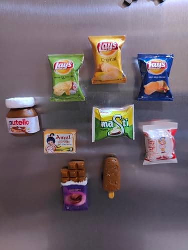 Bumbleberry Dairy Chocolate and Chips Miniature 3D Food Fridge Magnet | Set of 9 | Kitchen Decor | Handmade in India | 3D Fridge Magnets | Best for Gifting 4