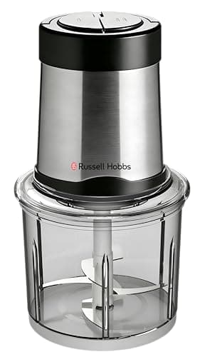 Russell Hobbs ChopQuick 700ml Food Chopper 300W Compact Electric Chopper | SS304 6-Blade | Variable Speed with Turbo | Portable Mini Chopper with Handle & Safety Lock