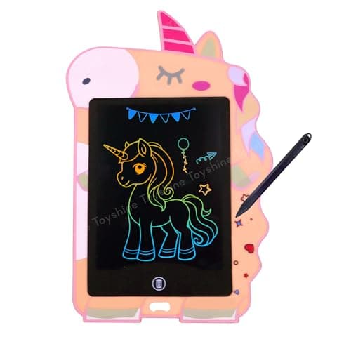 Toyshine Unicorn Design Writing Tablet LCD Tab Drawing Pad Doodle Board for Kids 3-10 Years Old Boys/Girls Gifts Education Learning Toys