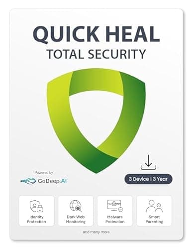 Velentron - Quick Heal Total Security | 3 User 3 Years | AI Based Device Security for PC | Safe Banking | Email Protection | Ransomware Protection | Parental Control | Data Backup |