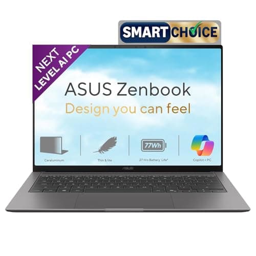 ASUS Zenbook S14 (2026),Smartchoice,Intel Core Ultra 9 (Series 3),16GB RAM,512GB SSD, 3K OLED,Touchscreen, 14"(35.5 cm),Win 11,M365 Basic(1Y),Office 2024,Gray, 1.2 Kg, UX5406AA-SU362WS, Copilot+ PC