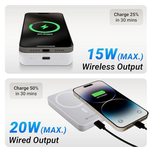 ZEBRONICS MW63 Wireless Power Bank, 10000 mAh, Rapid Charge, Magsafe, Outputs - 20W Wired | 15W Wireless, Type C PD, Built in Protections, LED Indicator, Compatible with iPhone, Made in India 3