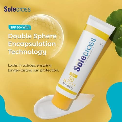 KDIT Sole-Cross Sun Block Lotion, SPF 50, PA++++, Non Sticky, Broad Spectrum UVA and UVB Protection, 50g 2