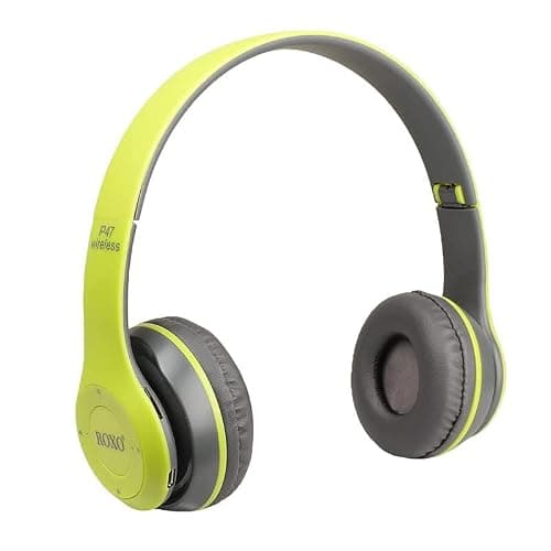 P47 Best Wireless Portable Gaming Headphone Microphone Stereo Card Support Bluetooth Headset (Green)