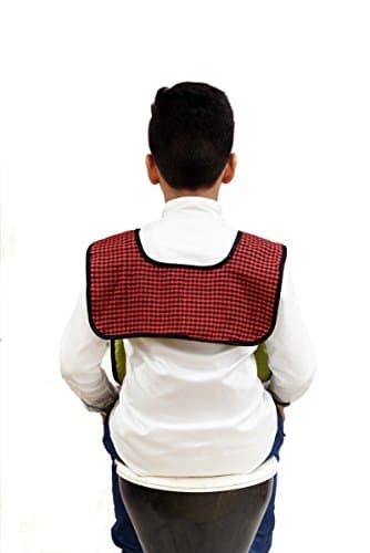 Switchon Waterproof Cotton Checks Design Multi Purpose Apron with Cloth Plate for Kids - Mehroon and Black, Proudly Made in India 2