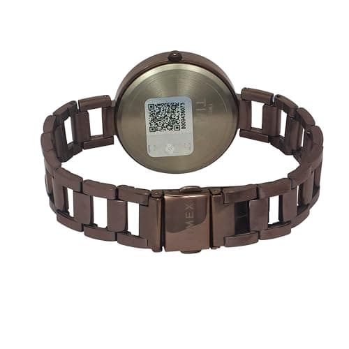 TIMEX Analog Watch for Women with Brown Round Dial & Brown Stainless Steel Bracelet Band Water Resistant Women's Wrist Watches - TW000X267 4