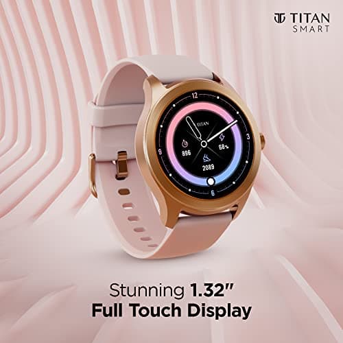 Titan Smart Smartwatch with Alexa Built-in, Aluminum Body with 1.32" Immersive Display, Upto 14 Days Battery Life, Multi-Sport Modes with VO2 Max, SpO2, Women Health Monitor(Black) - 90137AP01 3