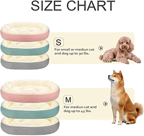 PAWSOME Dog Bed for Dogs & Cats, Durable Warm Dog Bed, Washable Sleeping Puppy Bed, Soft Calming Cat Beds for Indoor,Outdoor(Large Sky) 2