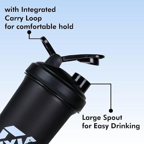 Nivia Electra Sports Shaker, BPA Free, Gym Workout, Running, BPA Free, Leakproof, Exercise Shaker - 700ML (Black) 5