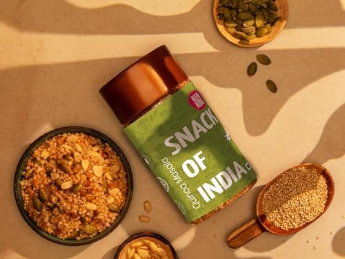 Snack of India Quinoa Mixture | Roasted Superfood Snack with Quinoa, Seeds & Spices | High-Protein, Gluten-Free, Vegan Namkeen | Healthy Crunchy Mix for Clean & Guilt-Free Snacking