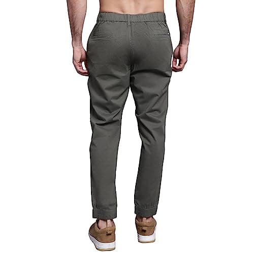 Cantabil Men Olive Cotton Blend Jogger Trackpant (MJOG00002_Olive_34) 2