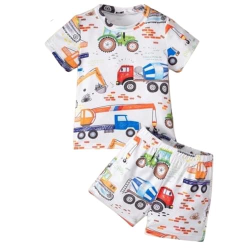 Morvinandan Kids dress for boy cotton tshirt and shorts – printed half sleeve round neck, soft fabric, summer dress for kids, baby boy summer clothes, lightweight daily outfit