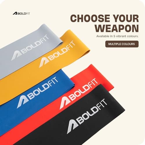 Boldfit Resistance Bands for Workout for Women Pilate Bands for Home Exercise Thera Band Toning Exercise for Gym Latex Band Theraband for Fitness, Stretching, Yoga for Men & Women (Medium) 2.7 Kg Blue 4