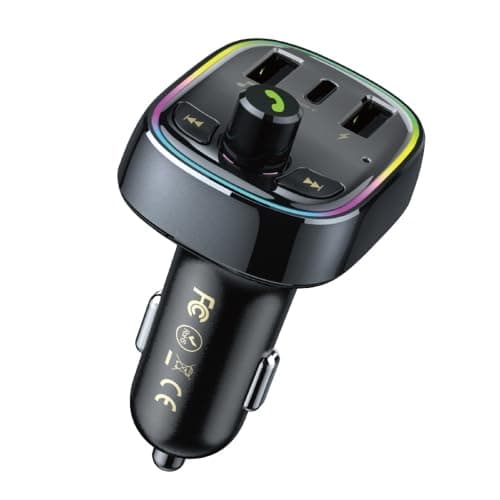 WK LIFE BORN TO LIVE- k-WP-C39 Car Bluetooth Device with Call Receiver, FM Transmitter for Music System & Dual USB + Type C Fast Charger, USB MP3 Audio Playback Voice Assistant