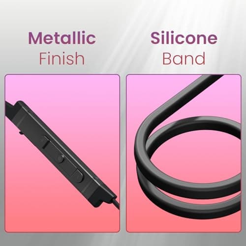 Portronics Harmonics Z9 Wireless Bluetooth in Ear Neckband with Mic, 40 Hours Playtime, Metallic Finish, BT5.3V, 10mm Dynamic Driver, Dual Pairing, Magnetic Buds, Type C Fast Charging(Black) 4