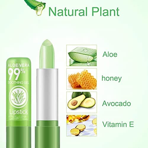 VBA Long Lasting Nutritious Lip Balm Lips Moisturizer Magic Temperature Color Changing Aloe Vera Lipstick Pack of 3 2