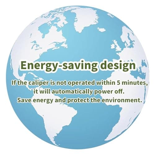 SKADIOO Electronic Digital Caliper with carry box, Plastic Vernier Caliper, Caliper Measuring Tool with Inch/Millimeter Conversion, Extra Large LCD Screen, 0-6 Inch/0-150 mm, Auto Off Featured 5