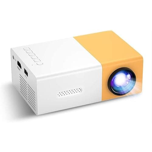 OneXsale Mini Projector – 720P HD Portable Home Theater Video Projector, 1200 Lumens, HDMI USB SD Card Ports, Remote, Compatible with Phone Laptop TV Stick, Indoor Movie Projector for Bedroom