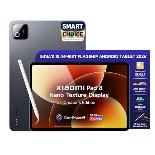 XIAOMI Pad 8 Nano Texture Display Creator's Edition with Focus Pen Pro [Smartchoice] Snapdragon 8s Gen 4 |11.2" 3.2K | 12GB, 256GB | Ultra Slim Metal Design | 9200mAh Battery |Wi-Fi 7 | Graphite Grey
