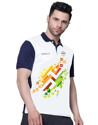 GYMFIT GF2025_G20GIXL KHELO India Printed Sports Jersey Men & Boy T-Shirts | Regular Fit Half Sleeve Collar Neck 100% Polyester & Premium Sublimation Prints Multicolour 2