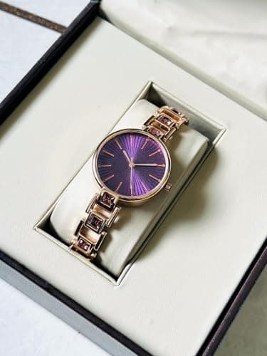 AMERICANVIBER AVM031CCK Matching Purple Dial Couple Watches with Date Function - Combo Gift Offer Analog Watch - for Men & Women 5