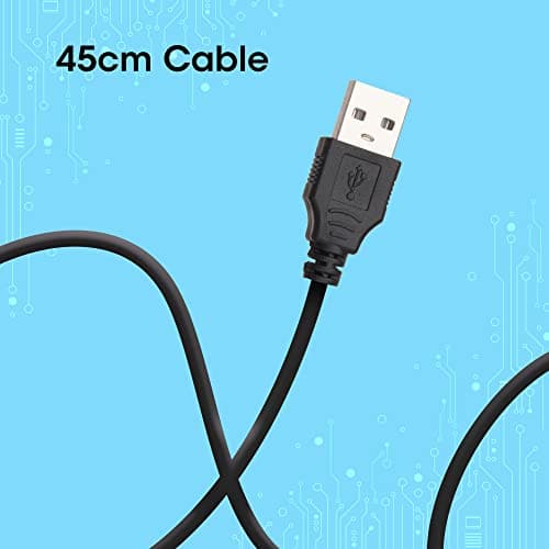 ZEBRONICS 150Hb 4 Port USB Hub with Dedicated On/Off Switch, Led Indicators, 45Cm Cable Length, Optional Power Input Port, Multi Device and Plug Play Usage 6