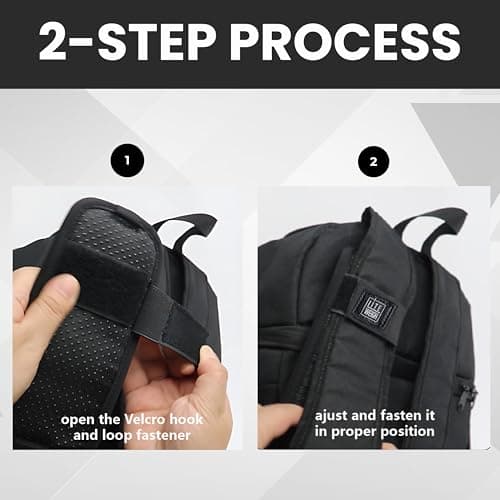 LITEWEIGH AIRBAG Shoulder Strap Pad | Ergonomic, Air Suspension Technology | Reduce Shoulder Strain by 30% | Adjustable Anti-Skid Design | Perfect for Backpacks, Cameras & More |25cm| Pack Of 1(Black) 4