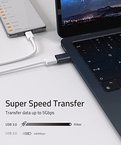 rts USB C To USB Adapter[2-Pack],Thunderbolt 3 To USB 3.0 OTG Adapter Compatible With Macbook Pro,Chromebook,Pixelbook,Microsoft Surface Go,Samsung Galaxy S9 S10 S20 S21 S22 Ultra,Iphone 15 16 Pro Max 5