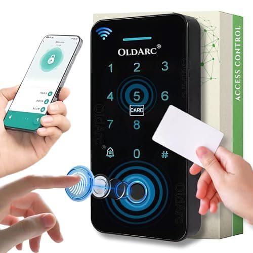 OldArc O7 Fingerprint Door Access Control | Mobile App Biometric Door Keypad for Electric Lock 12VDC | Smart Biometric Access Control for Office RFID Door, Keyless Door Control by Phone