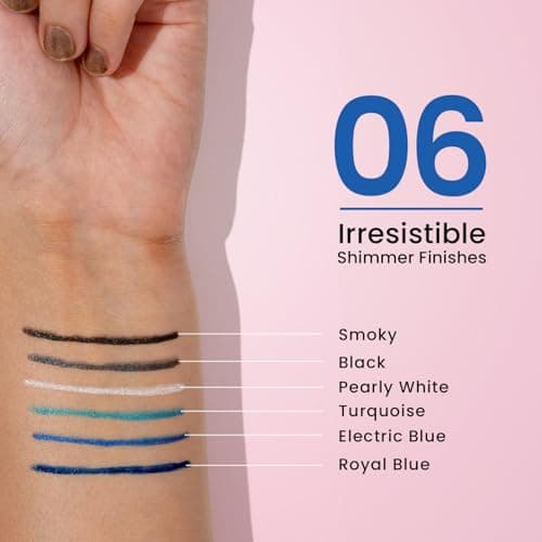 Swiss Beauty Intense Gel Kajal with Sharpener | 12-Hour Stay | Waterproof | Smudge-Proof | Creamy Texture | Highly Pigmented | Multi-Use Eye Pencil | 1.2g, Shade- Smoky 4