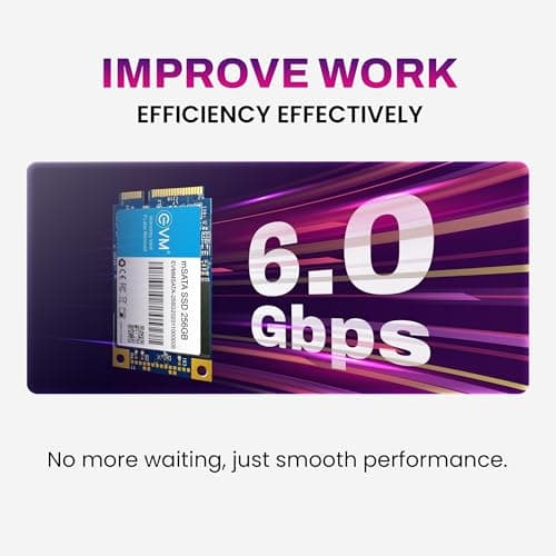EVM 256GB mSATA Internal SSD | 3D NAND | Up to 520MB/s Read 500MB/s Write | Compact Laptop Upgrade Storage | 5 Year Warranty (EVMMS/256GB) 3