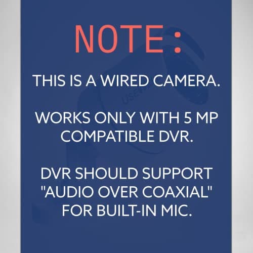 HIKVISION 5 MP Outdoor Bullet CCTV Ethernet Camera with inbuilt Audio Mic IP67 DS-2CE16H0T-ITPFS + BNC/DC, 1080p White 2