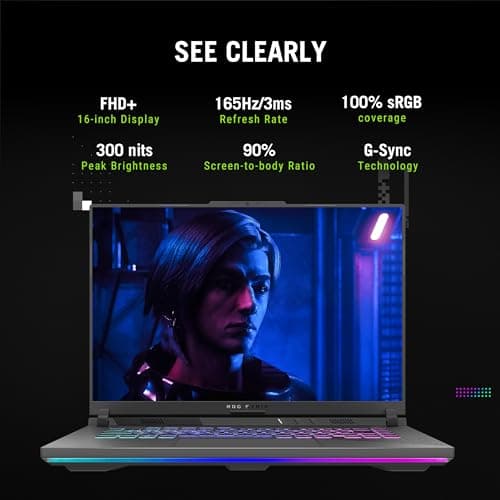 ASUS ROG Strix G16,Smartchoice, AMD Ryzen 9 8940HX, Gaming Laptop(RTX 5050-8GB/16GB RAM/1TB SSD/FHD+/16"/165Hz/90Whr/Windows 11/M365 Basic (1Year)*/Office Home 2024/Eclipse Gray/2.5 Kg) G614PH-RV033WS 3