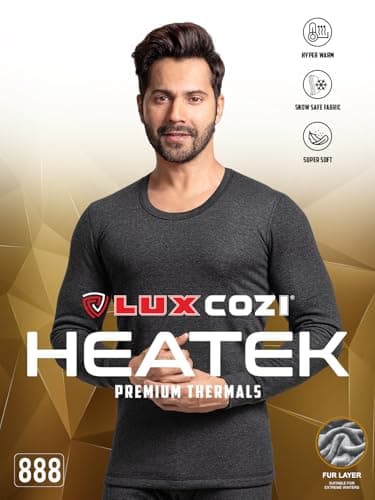 Lux Cozi HEATEK Men's Round Neck Blue Thermal Top_HEATEK_888_FSO_BLU_100_1PC 3