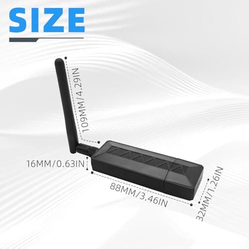 USB WiFi Adapter Wireless Network Dongle with AR9271 Chip 150Mbps 2.4GHz for Desktop PC Laptop Windows 10 8 7 XP and Linux System Plug and Play Setup 2