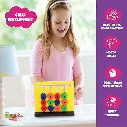 ToyMagic Slide N Learn Puzzle|Pattern Matching Puzzle|Montessori Puzzle Game|Early Development|Activity Engagement Toy|Brain Teaser Game|Best Birthday Gift for 3+|Made in India,Kid,Multicolor 2