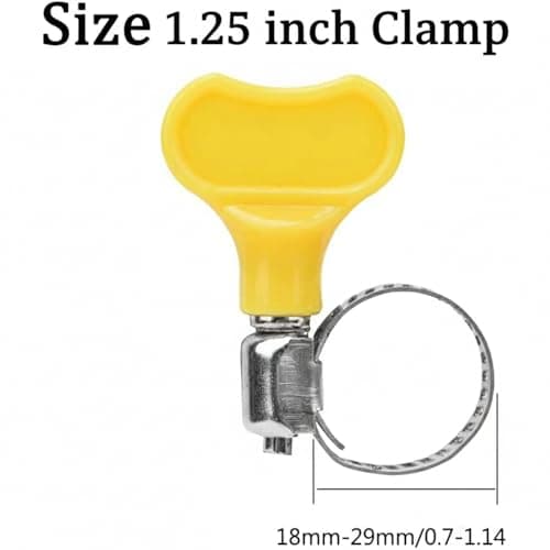 KBS Hose Clamp Stainless Steel 1.25 inch Diameter Water Pipe Range Turn Key Worm Gear Ideal for Leak Proof Gas Stove Plumbing Adjustable Safety Tie Clips For Home,Garden,Kitchen,Automotive 2