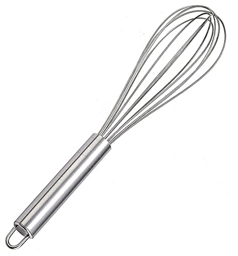 Clazkit Stainless Steel 11" Hand Whisk for Coffee, Matcha, Beating, Milk Frothing, Baking, Mixing Sauces and Salad Dressings, Cooking, Blending, Whisking, Beating, Stirring Kitchen Tool