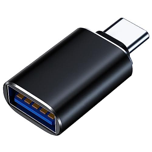 USB C Adapter, USB C to USB 3.1 Adapter, USB C to USB, USB C Male to USB A Female OTG Adapter Compatible with MacBook Pro, Samsung Galaxy, Type-C Mobile Phones, Tablets and Laptops (Black)