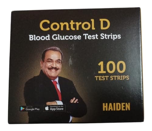 Control D blood glucose test strips 100 strips (Black) glucometer strips